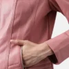 Sofia Pink Womens Racer Leather Jacket Pockets webp