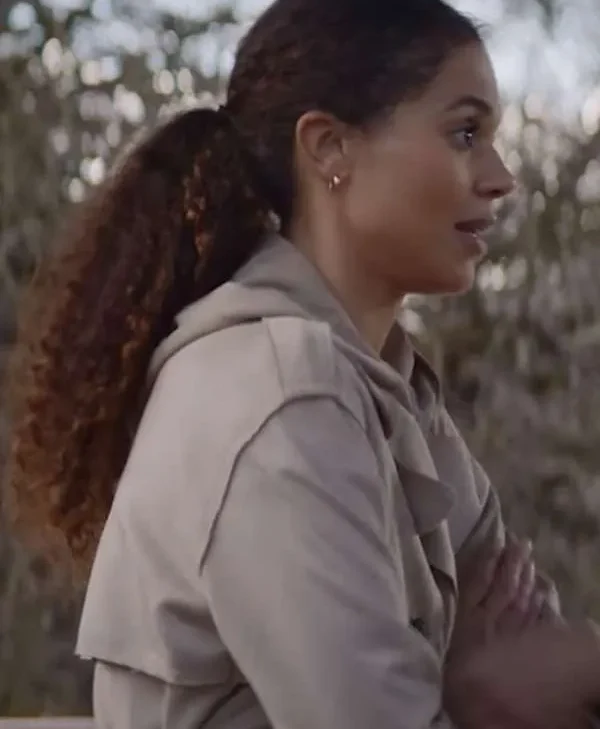 Stacey Embalo Missing You Beige Coat webp