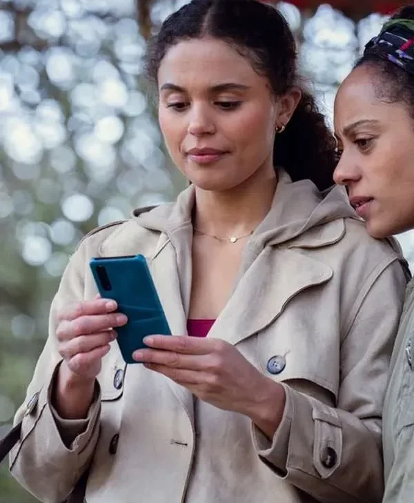 Stacey Embalo Missing You Beige Coat For Women webp