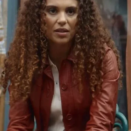 Stacey Embalo Missing You Brown Leather Coat For Women webp