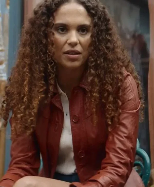 Stacey Embalo Missing You Brown Leather Coat For Women webp