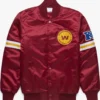 Starter Satin Washington Commanders Burgundy Bomber Jacket webp