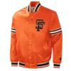 Starter Slider San Francisco Giants Satin Full Snap Orange Jacket
