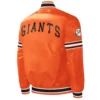 Starter Slider San Francisco Giants Satin Full Snap Orange Jacket back