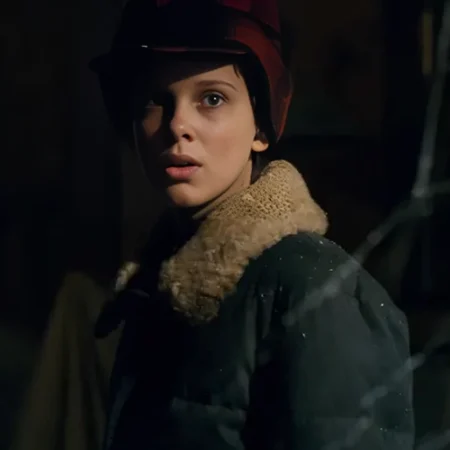 Stranger Things Eleven Fur Collar Puffer Jacket webp