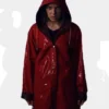 Stranger Things Eleven Red Hooded Coat webp
