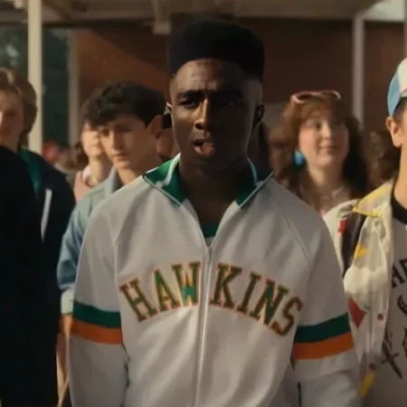 Stranger Things Lucas Sinclair Hawkins Jacket webp