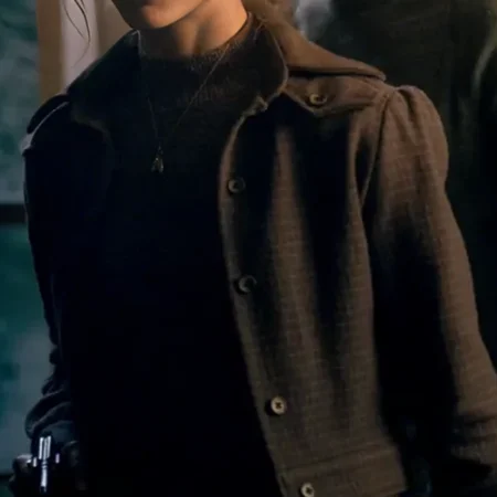 Stranger Things Nancy Wheeler Cropped Plaid Wool Jacket webp