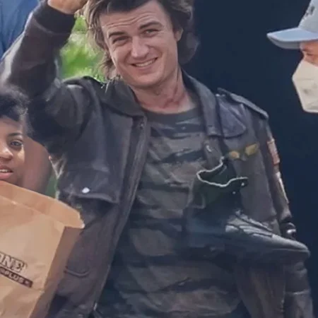 Stranger Things Steve Harrington Leather Jacket webp