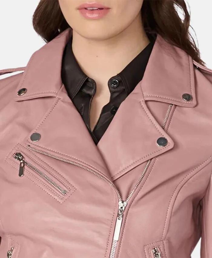 Stylish Pink Womens Biker Leather Jacket Collar webp Stylish Pink Womens Biker Leather Jacket Collar webp