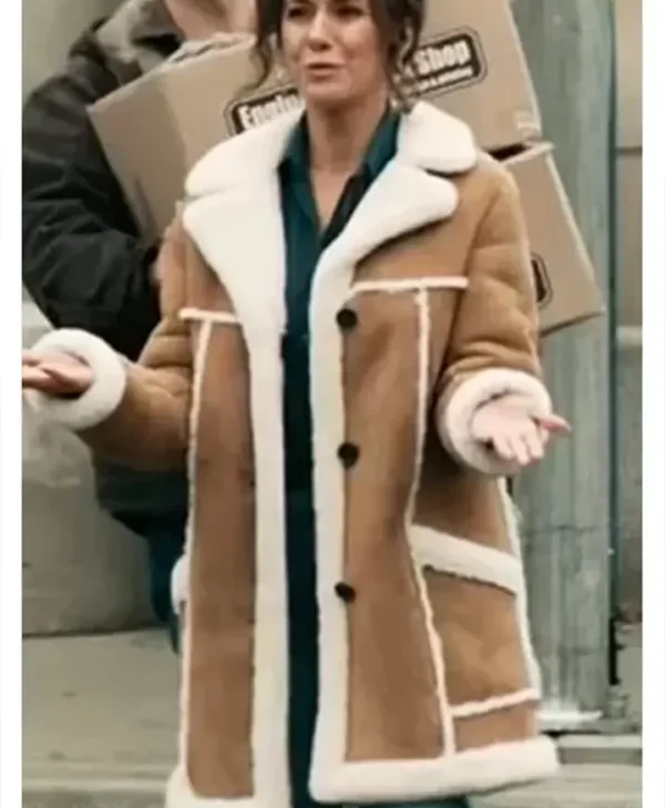 Superman And Lois Lana Lang Shearling Fur Coat webp