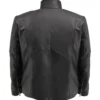 Superman Smallville Black Leather Jacket Back webp