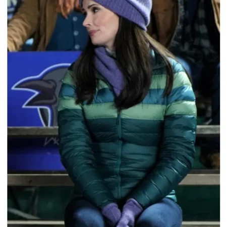 Superman and Lois Lane S02 Green Zip Up Puffer jacket webp