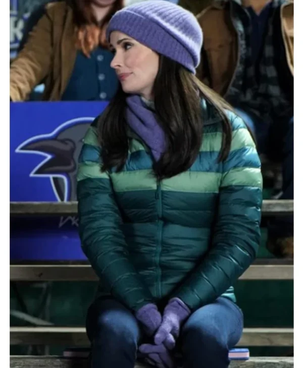 Superman and Lois Lane S02 Green Zip Up Puffer jacket webp