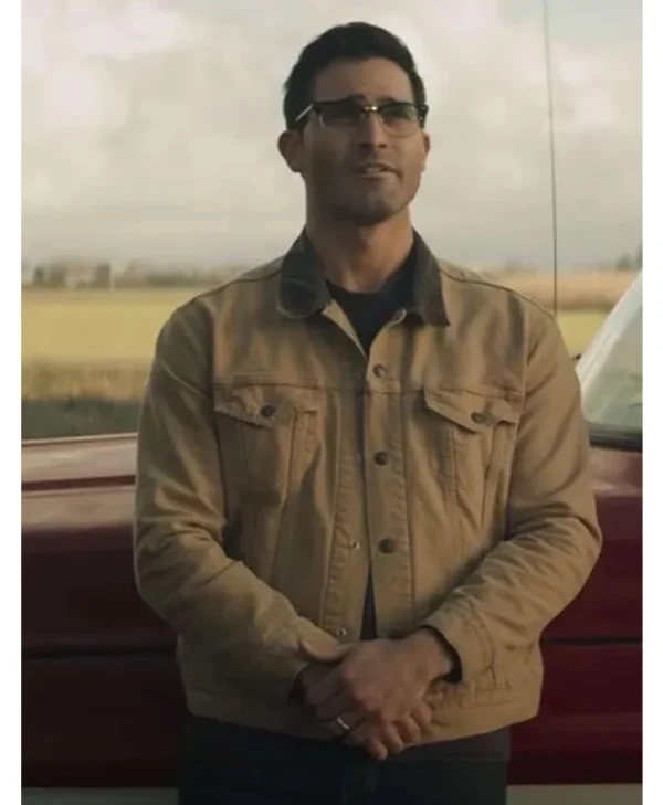 Superman and Lois Tyler Hoechlin Brown Cotton Jacket webp