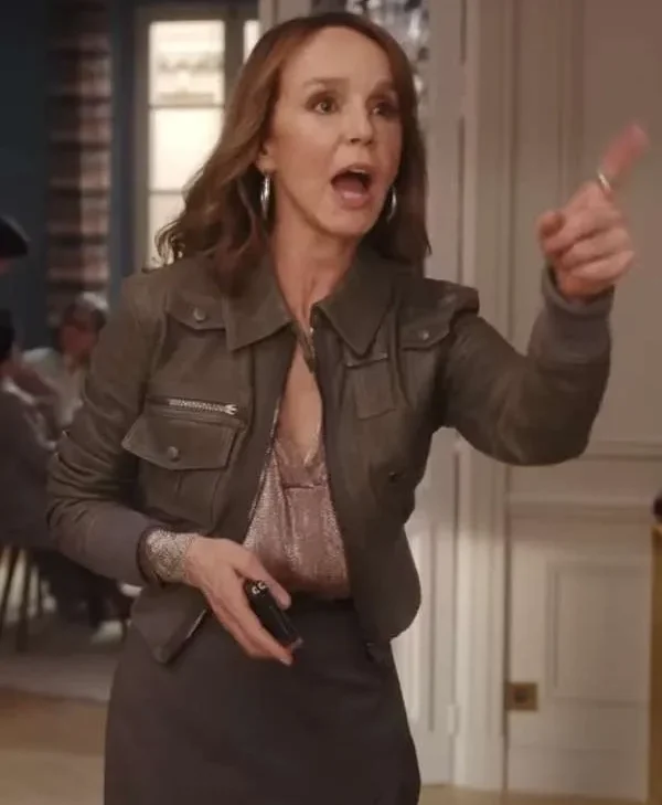 Sylvie Grateau Emily in Paris S04 Leather Jacket webp