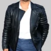 Tahj Mowry Event Stranger Things Black Leather Jacket webp