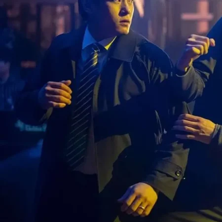 Teo Yoo The Recruit Cotton Trench Coat webp