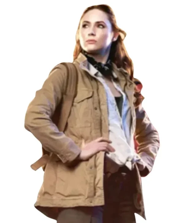 The Bubble Karen Gillan Brown Cotton Jacket