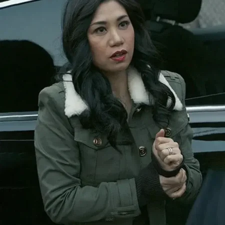 The Equalizer S02 Mel Cropped Fur Collar Green Jacket