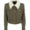 The Equalizer S02 Mel Cropped Fur Collar Green Jacket Front