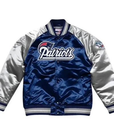 The Pick and Roll New England Patriots Navy Blue Jacket webp