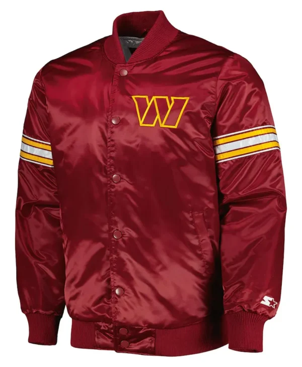 The Pick and Roll Washington Commanders Satin Jacket webp