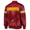 The Pick and Roll Washington Commanders Satin Jacket back webp