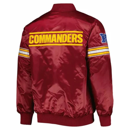 The Pick and Roll Washington Commanders Satin Jacket back webp