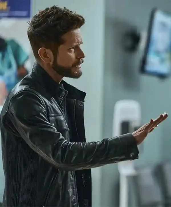The Resident S05 Conrad Hawkins Leather Jacket right webp
