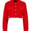 The Royal treatment Laura Marano Red Cropped Jacket shoot front
