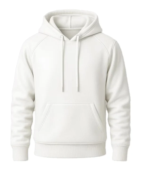 Unisex Pullover White Hoodie
