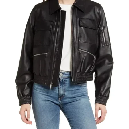 Uraban Edge Lambskin Bomber Jacket Main webp