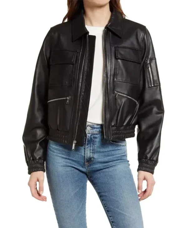 Uraban Edge Lambskin Bomber Jacket Main webp