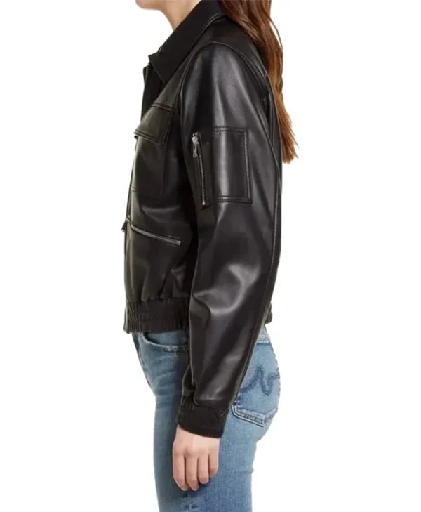 Uraban Edge Lambskin Bomber Jacket Side webp