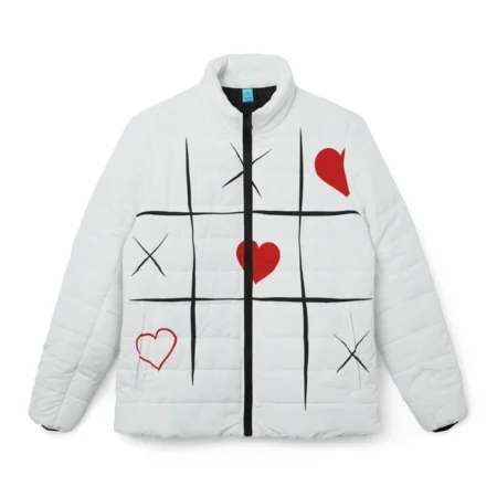 Valentine’s Love Puffer White Jacket