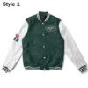 Varsity NY Jets Super Bowler White and Green Jacket webp