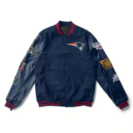 Varsity New England Patriots 6X Super Bowl Champions Navy Jacket webp