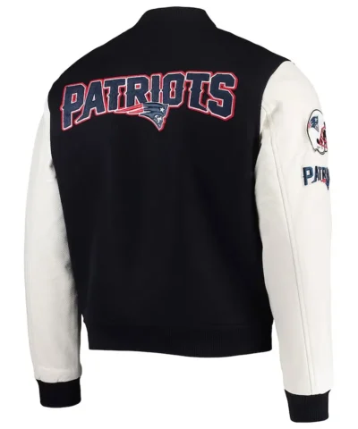Varsity New England Patriots Logo Jacket back webp