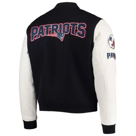 Varsity New England Patriots Logo Jacket back webp