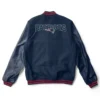 Varsity New England Patriots Navy Blue Jacket back webp