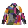 Vibrant Rainbow Puffer Jacket