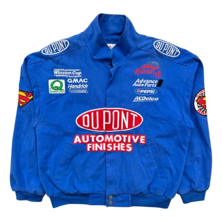 Vintage DuPont Blue Nascar Racing Jacket front