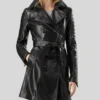 Vintage Long Leather Coat webp