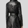 Vintage Long Leather Coat Back webp