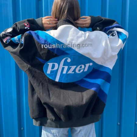 Vintage Pfizer Nascar Racing Jacket back