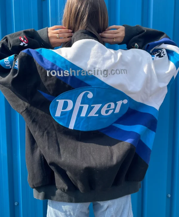 Vintage Pfizer Nascar Racing Jacket back