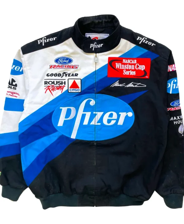 Vintage Pfizer Nascar Racing Jacket full