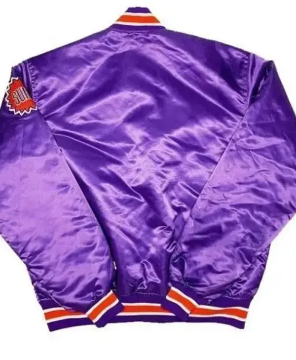 Vtg Rare NBA Phoenix Suns Starter Varsity Jacket Back webp
