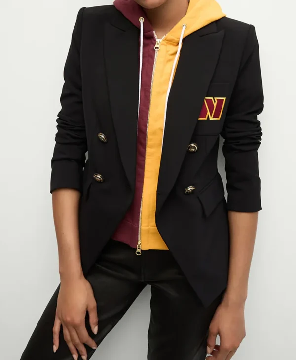 Washington Commanders Black Blazer Front webp